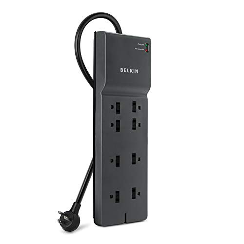 Book Cover Belkin 8-Outlet Commercial Power Strip Surge Protector with 8-Foot Power Cord, 2500 Joules (BE108000-08-CM)
