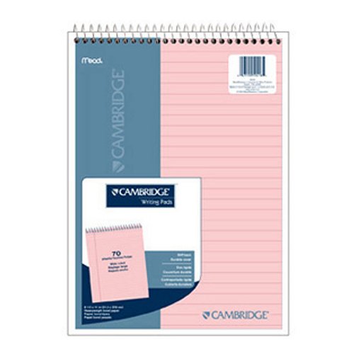 Book Cover Cambridge Wirebound Legal Pad, 8.5 X 11 Inches, Rose, 70 Sheets (59418)