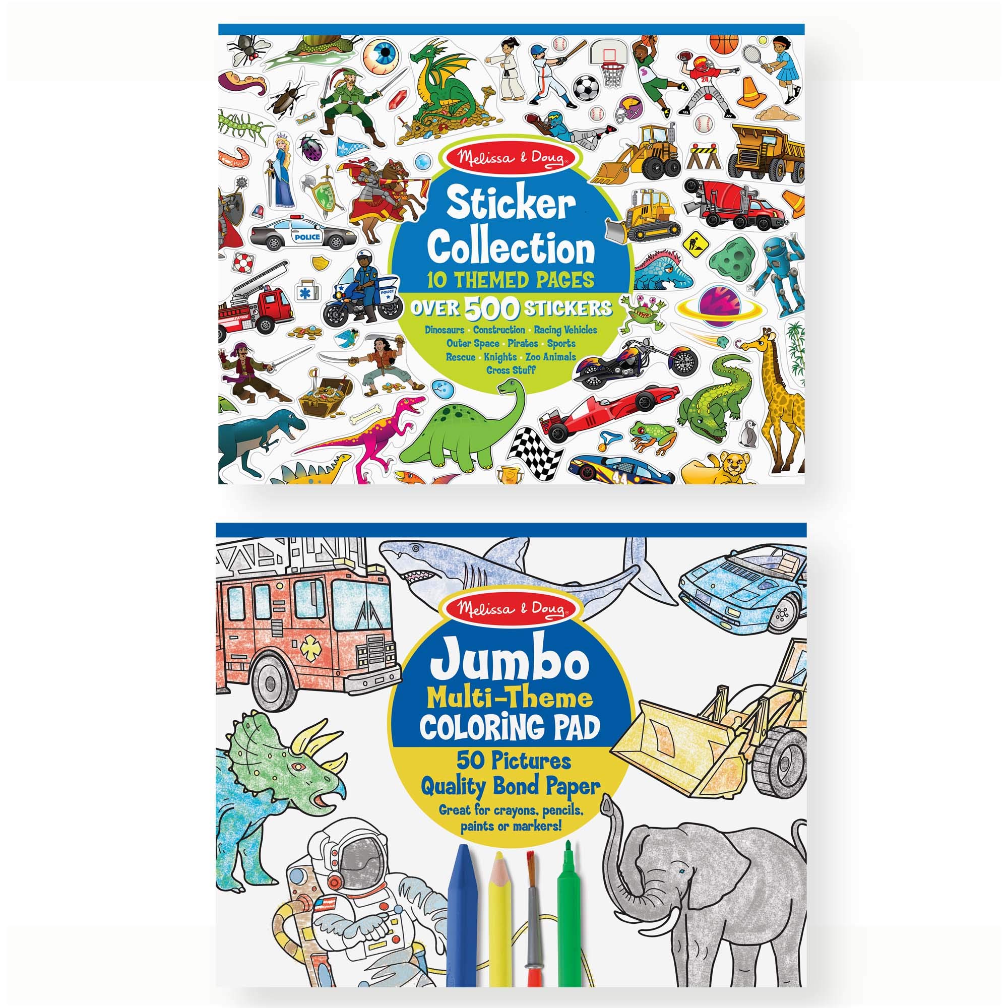 Book Cover Melissa & Doug Coloring and Sticker Pad Bundle - Blue