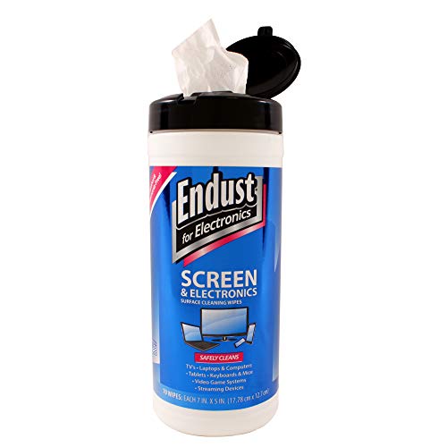 Book Cover Endust for Electronics, Surface cleaning wipes, Great LCD and Plasma wipes, 70 Count (11506)