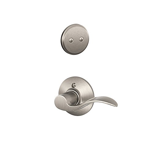Book Cover Schlage F94-ACC-LH Accent Lever Left Handed Dummy Interior Pack from The F-Serie, Satin Nickel