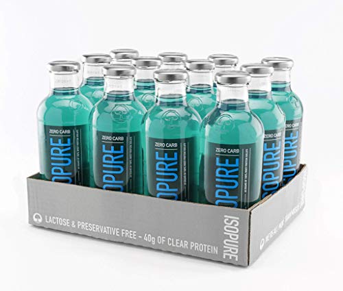Book Cover Isopure 40g Protein, Zero Carb Ready-to-Drink- Blue Raspberry, 20 Ounce (Pack of 12) ...