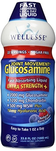 Book Cover Wellesse Joint Movement Glucosamine With Chondroitin & Msm 33.8 fl oz (1000 ml)