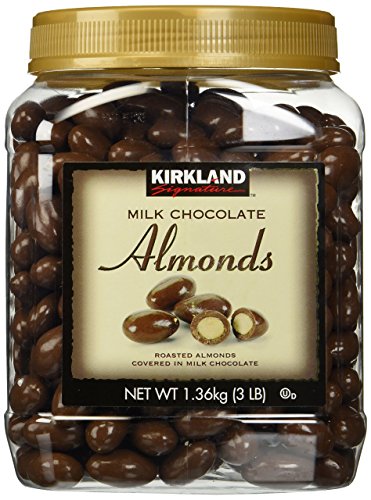 Book Cover Kirkland Signature Milk Chocolate Roasted Almonds, 48 Ounce (Pack of 1)