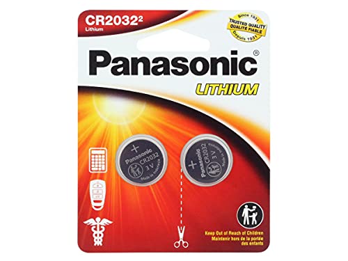 Book Cover Panasonic One (1) Twin Pack (2 Batteries) CrCR2032 Lithium Coin Cell Battery 3V Blister Packed