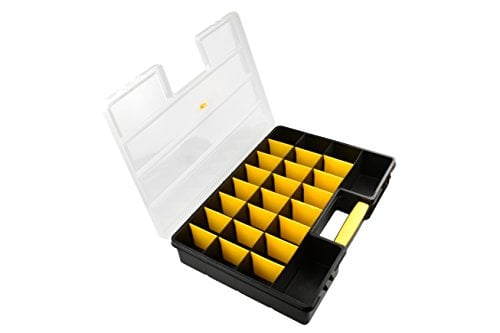 Book Cover SE 26 Compartment Plastic Storage Box with Adjustable Sections - 87322DB