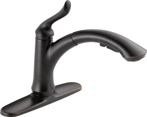 Book Cover Delta Faucet Linden Single-Handle Kitchen Sink Faucet with Pull Out Sprayer, Venetian Bronze 4353-RB-DST, 9.89 x 10.50 x 9.89 inches