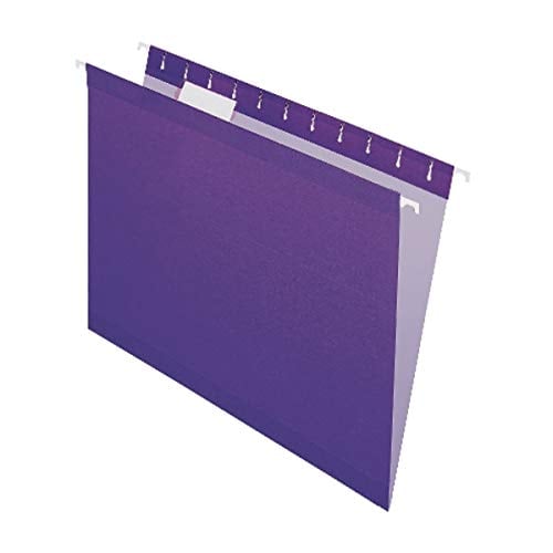 Book Cover OfficeMax Hanging Folders, Letter Size, 1/5 Cut, Violet, 25/bx