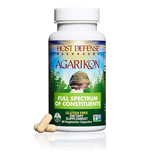 Book Cover Host Defense - Agarikon Mushroom Capsules, Nutrient Rich Support for Health and Wellbeing, Non-GMO, Vegan, Organic, 60 Count