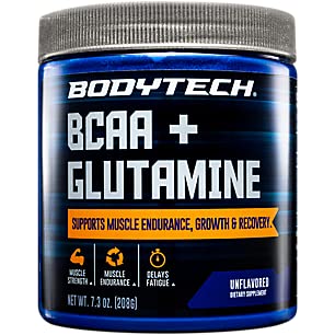 Book Cover BODYTECH BCAA + Glutamine Powder - Unflavored (7.3 oz./30 Servings)