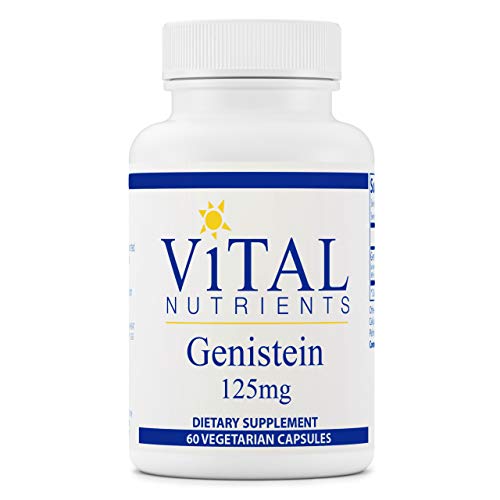 Book Cover Vital Nutrients - Genistein - Easily Absorbed Isoflavones for Bone Health Support - 60 Vegetarian Capsules per Bottle - 125 mg