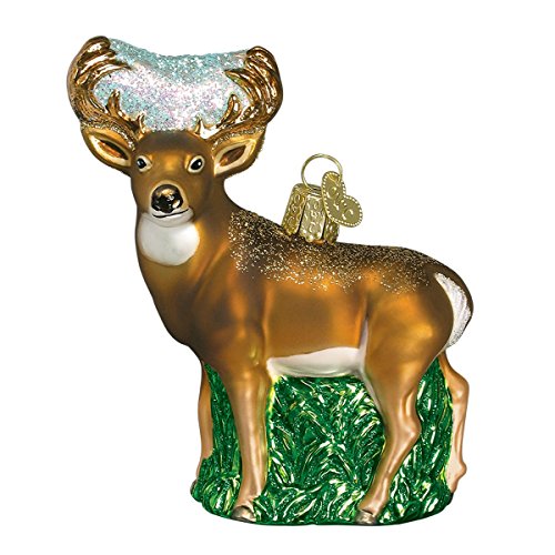 Book Cover Old World Christmas Ornaments: Wildlife Animals Glass Blown Ornaments for Christmas Tree, Whitetail Deer
