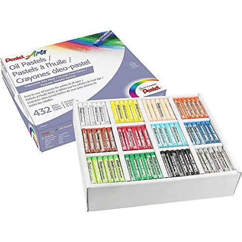 Book Cover Pentel Arts Oil Pastels, 432 Piece Classroom Size Pack (PHN-12CP), Assorted