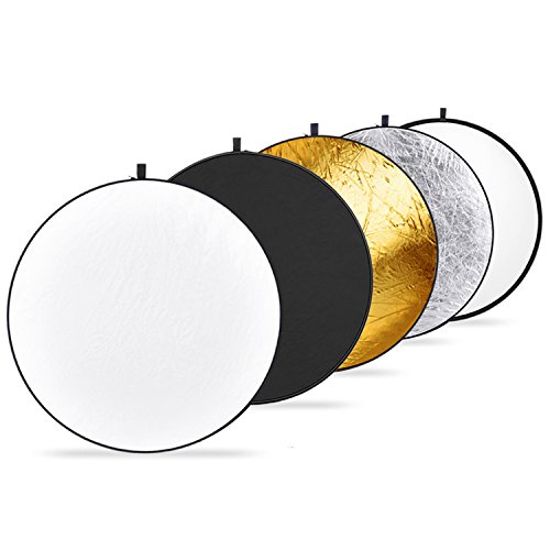 Book Cover Neewer 43 inch / 110 cm 5-in-1 Collapsible Multi-Disc Light Reflector with Bag - (Translucent, Silver, Gold, White and Black)