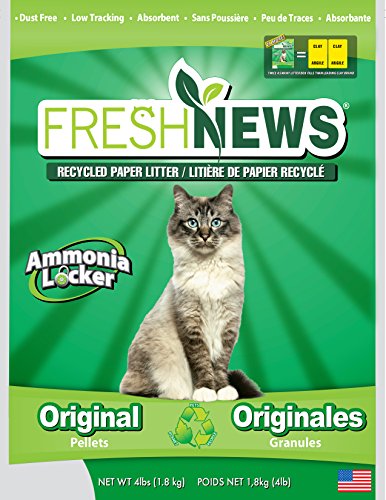 Book Cover Fresh News Post Consumer Paper Pellet Cat Litter, 12-Pound