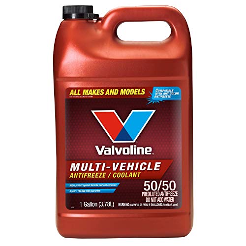 Book Cover Valvoline Multi-Vehicle 50/50 Prediluted Ready-to-Use Antifreeze/Coolant 1 GA, Light Yellow/Green.