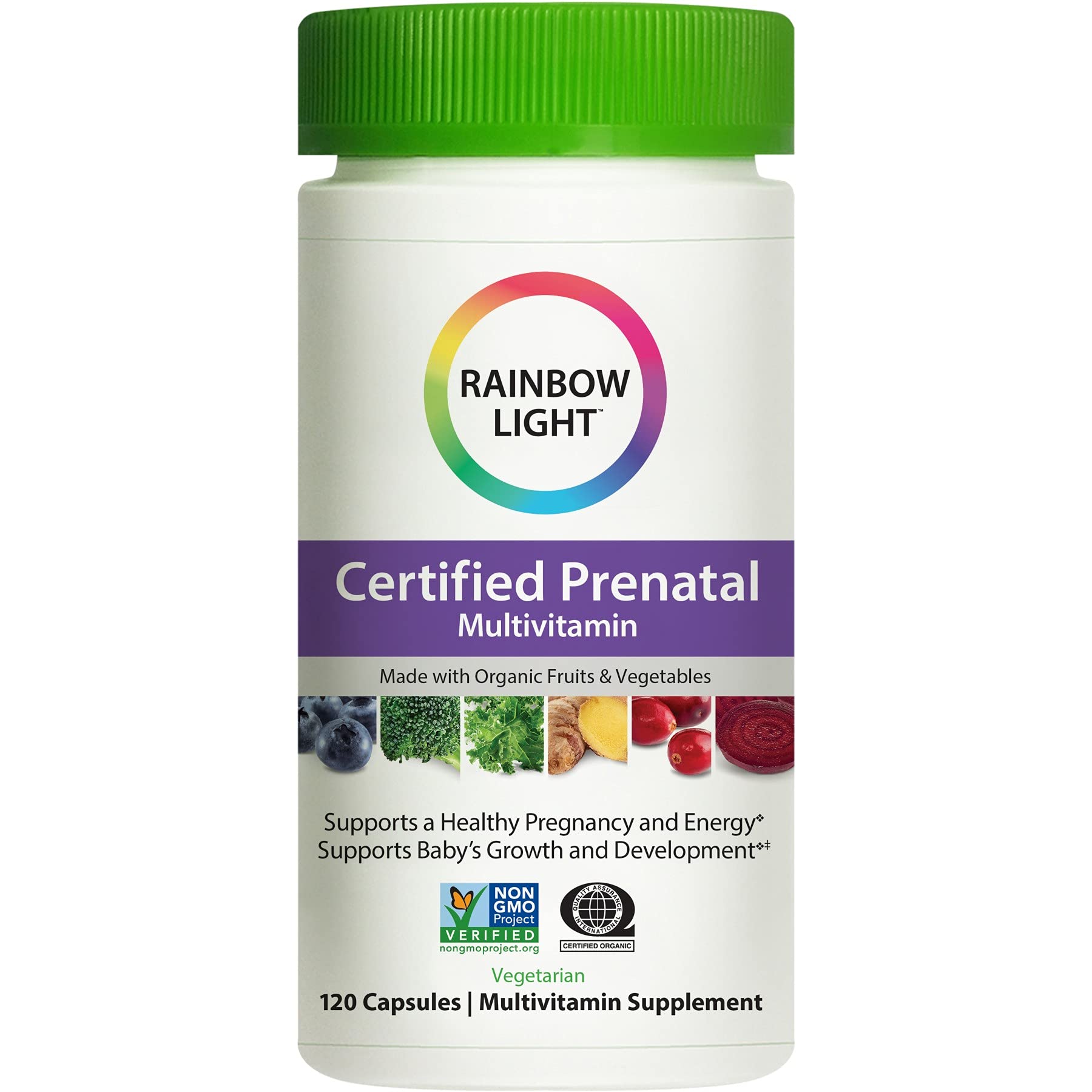 Book Cover Rainbow Light Prenatal Multivitamin, Immune Support, 120 Capsules (Package May Vary) Prenatal 120 Count