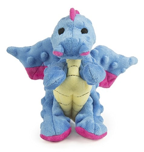 Book Cover goDog Bubble Plush Dragons Squeaky Dog Toy, Chew Guard Technology - Periwinkle, Small