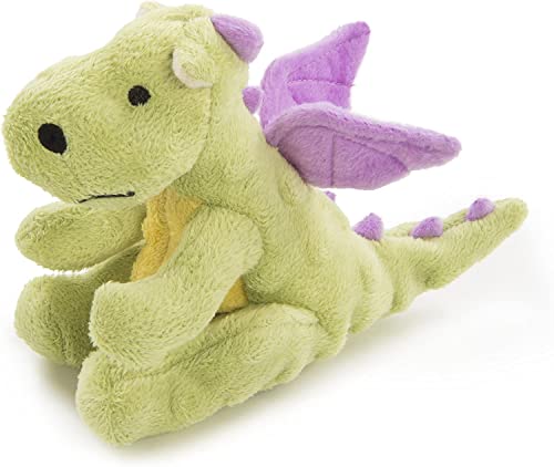 Book Cover goDog Bubble Plush Dragons Squeaky Dog Toy, Chew Guard Technology - Lime, Small