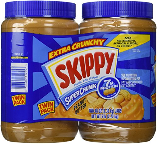 Book Cover Skippy Extra Crunchy Peanut Butter Super Chunk Twin Pack Two 48 Ounce Jars