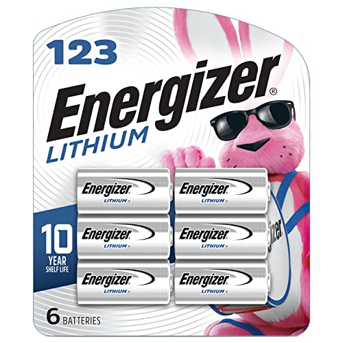 Book Cover Energizer 123 Batteries, Lithium CR123A Battery, 6 Battery Count