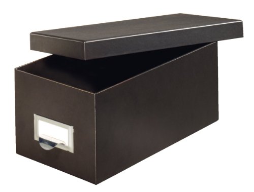 Book Cover Globe-Weis/Pendaflex Fiberboard Index Card Storage Box, 4 x 6 Inches, Solid Black (4X6BLA)