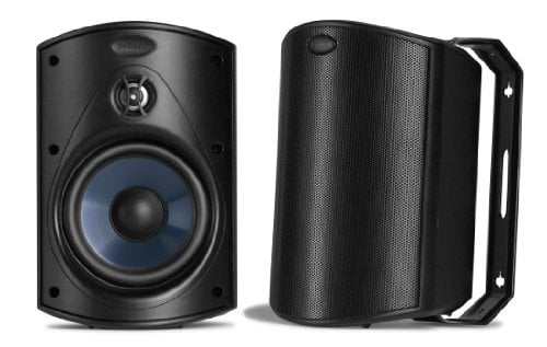 Book Cover Polk Audio Atrium 4 Outdoor Speakers with Powerful Bass  (Black) | All-Weather Durability | Broad Sound Coverage | Speed-Lock Mounting System (Single Pair)