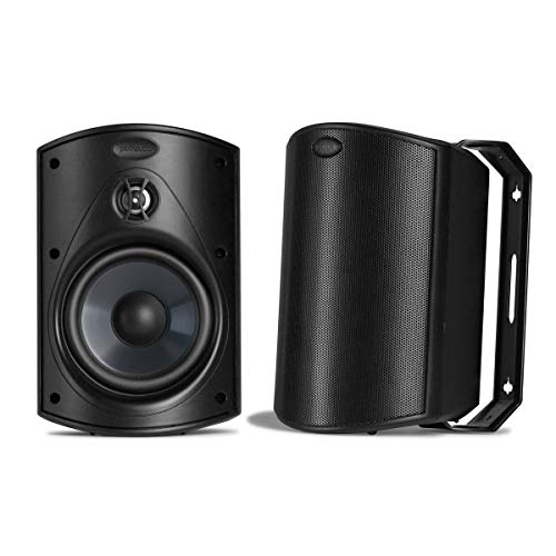 Book Cover Polk Audio Atrium 5 Outdoor Speakers with Powerful Bass (Pair, Black) - All-Weather Durability | Broad Sound Coverage | Speed-Lock Mounting System