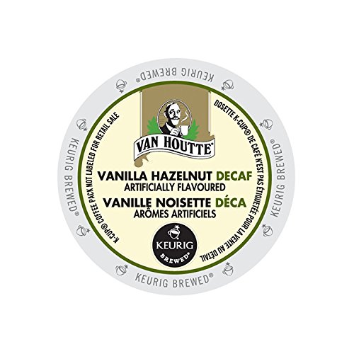 Book Cover Van Houtte Vanilla Hazelnut Decaffeinated Coffee, 24-Count K-Cups for Keurig Brewers (Pack of 2)