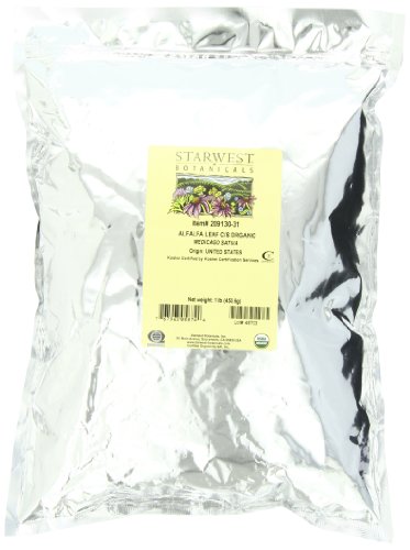 Book Cover Starwest Botanicals Organic Alfalfa Leaf Cut, 1-pound Bag