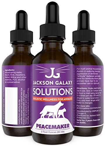 Book Cover Jackson Galaxy: Peacemaker (2 oz.) - Pet Solution - Promotes Sense of Community - Can Reduce Aggression, Tension, Jealousy - All-Natural Formula - Reiki Energy