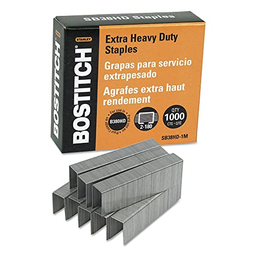 Book Cover Stanley Bostitch Heavy-Duty Staples for B380HD-Blk Auto 180 Stapler, 1,000/Box