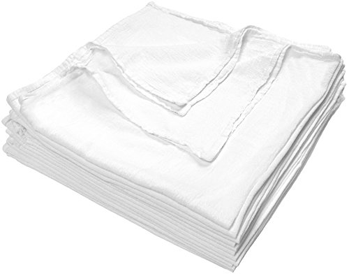 Book Cover Nouvelle Legende Cotton Flour Sack Commercial Grade Towels, 28 by 29 Inches, White, Pack of 12