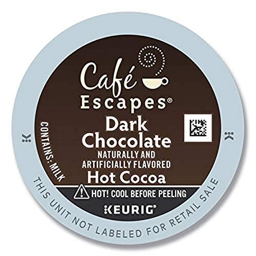 Book Cover CafÃ© Escapes Hot Cocoa, Dark Chocolate, K-Cup Portion Pack for Keurig Brewers, 24-Count