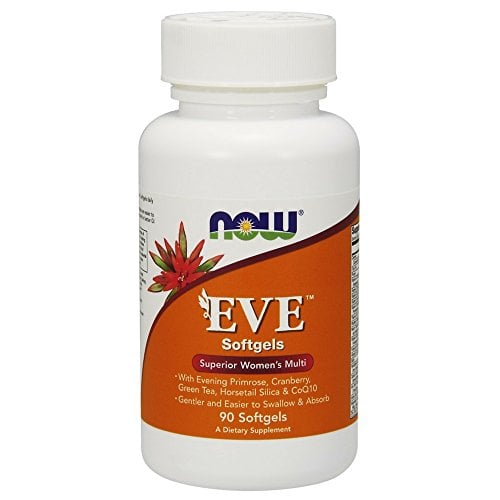 Book Cover Now Supplements, EveTM Women's Multivitamin with Cranberry, Alpha Lipoic Acid and CoQ10, Plus Superfruits - Pomegranate, Acai & Mangosteen, Iron-Free, 90 Softgels