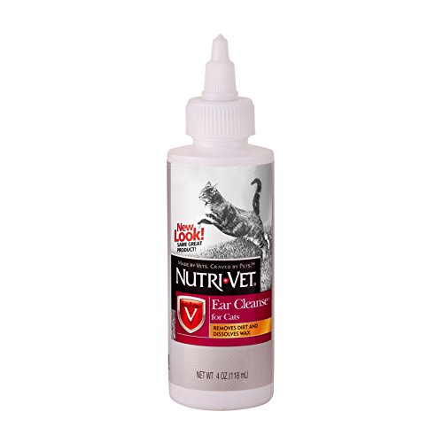 Book Cover Nutri-Vet Ear Cleansing Liquid for Cats, 4-Ounce