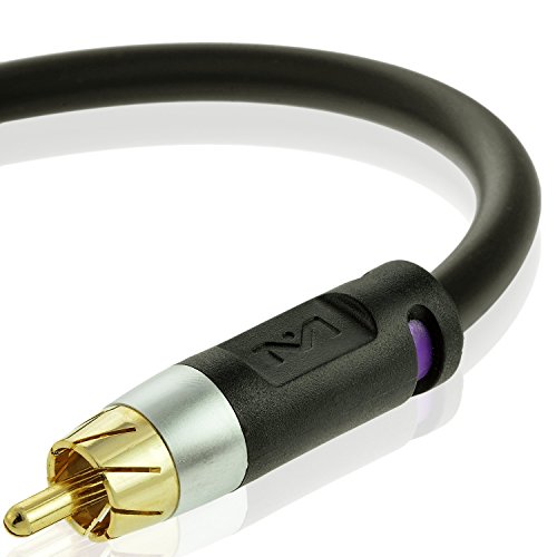 Book Cover Mediabridge ULTRA Series Subwoofer Cable (8 Feet) - Dual Shield - Gold Plated - Black - (Part# CJ08-6BR-G1)
