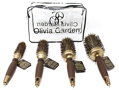 Book Cover Olivia Garden NanoThermic Ceramic Ionic Round Thermal 4 Brushes Kit by Olivia Garden