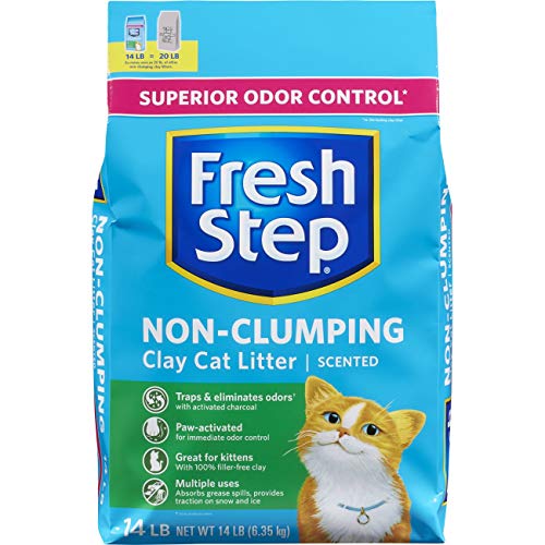 Book Cover Fresh Step Scented Non-Clumping Clay Cat Litter, 14 Pounds (Pack of 3)