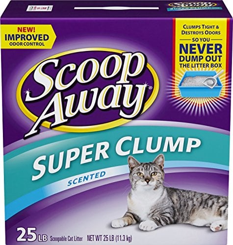 Book Cover Scoop Away Super Clump Clumping Cat Litter, Scented, 25 pounds