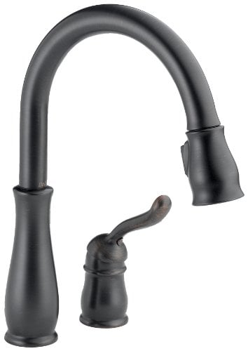 Book Cover Delta Faucet Leland Oil Rubbed Bronze Kitchen Faucet, Kitchen Faucets with Pull Down Sprayer, Kitchen Sink Faucet, Faucet for Kitchen Sink with Magnetic Docking, Venetian Bronze 978-RBWE-DST