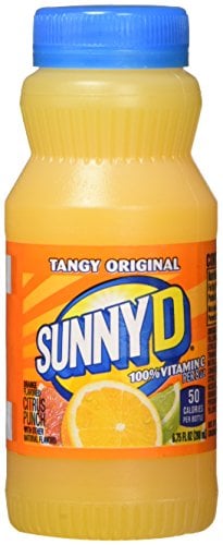 Book Cover SunnyD Tangy Original Orange Flavored Citrus Punch, 6.75 Fluid Ounce, 24 Count