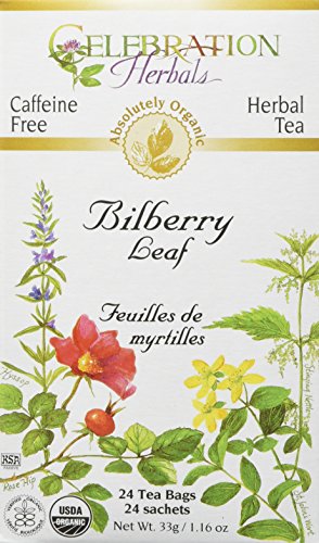 Book Cover Celebration Herbals Teabags Herbal Tea Bilberry Leaf Organic, 24 Bags