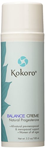Book Cover Kokoro Balance Creme for Women, Natural Progesterone for Menopause Support, 3.3 oz Pump, Paraben-free, No Phytoestrogens, Recommended By Dr. Lee Since 1996, Vegan and PETA Formulation