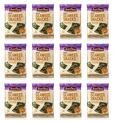 Book Cover Annie Chun's Roasted Seaweed Snacks, Sesame, 0.35-ounce (Pack of 12), America's #1 Selling Seaweed Snacks