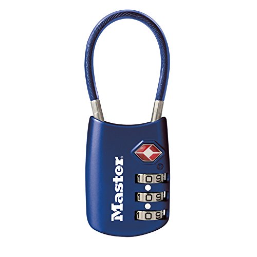 Book Cover Master Lock 4688D Set Your Own Combination TSA Approved Luggage Lock 1 Pack Blue