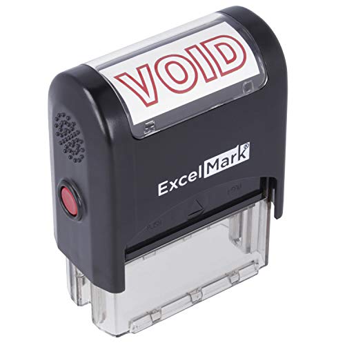 Book Cover Void Self Inking Rubber Stamp - Red Ink