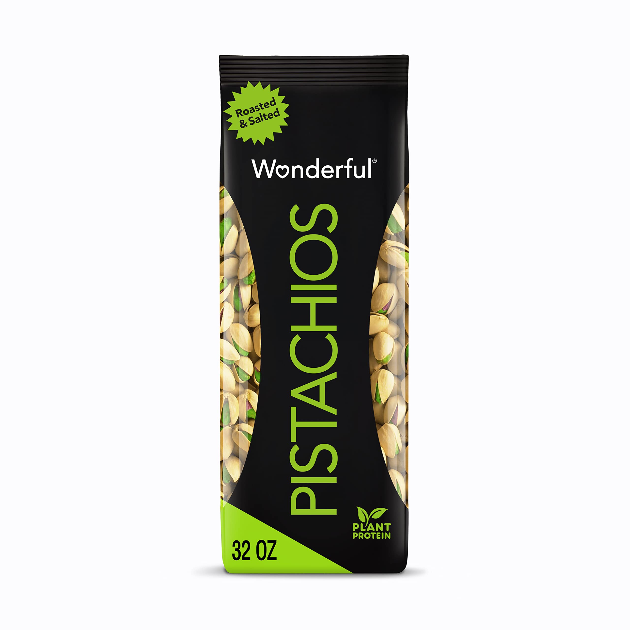 Book Cover Wonderful Pistachios, In-Shell, Roasted & Salted Nuts, 32oz Roasted & Salted 2 Pound (Pack of 1)
