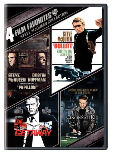 Book Cover 4 Film Favorites: Steve McQueen (Bullitt, The Cincinnati Kid, The Getaway: Deluxe Edition, Papillon)