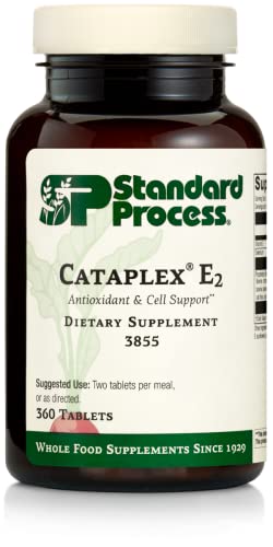Book Cover Standard Process Cataplex E2 - Whole Food Heart Health and Antioxidant with D-Alpha Tocopherol Vitamin E, Spanish Moss, Ascorbic Acid, Oat Flour, Inositol, Selenium - 360 Tablets